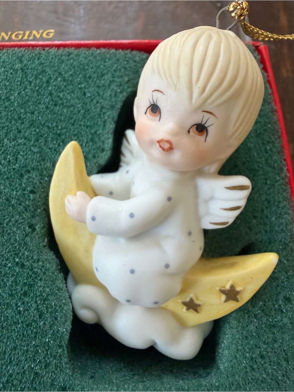 VTG Lefton Twin Angel Babies Holiday Ornaments